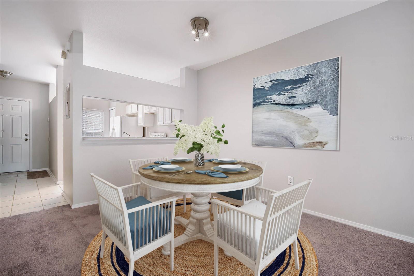 Staged Dining Area