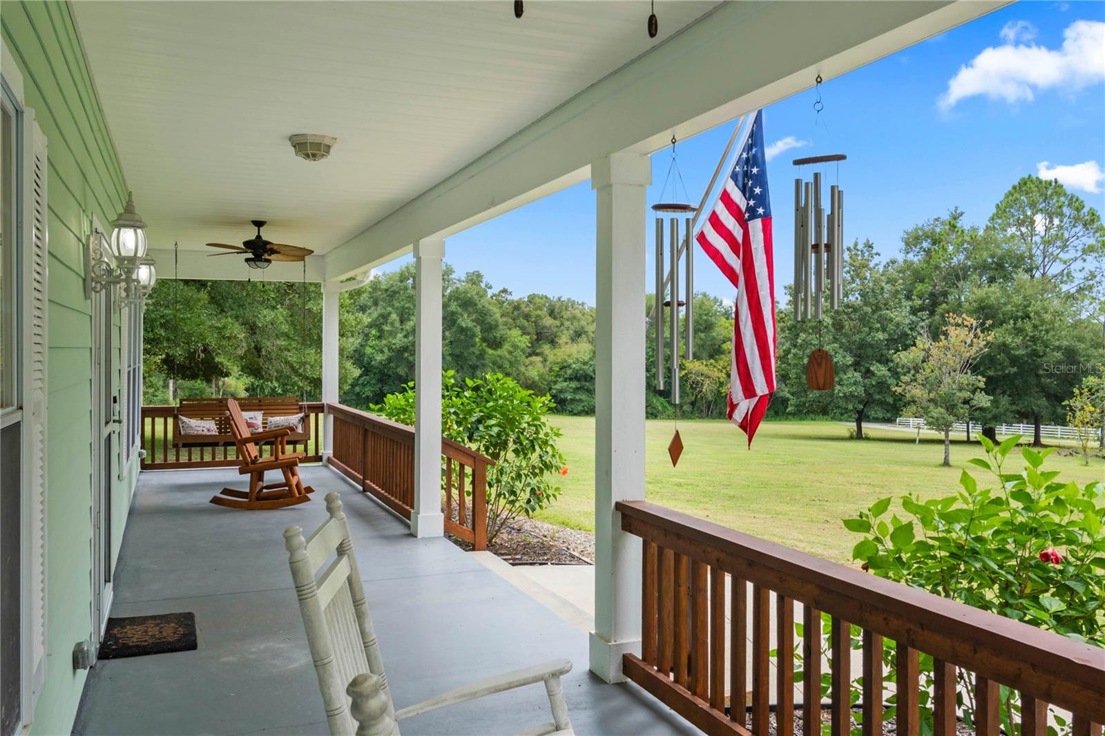 Rocking chair front porch with a view!