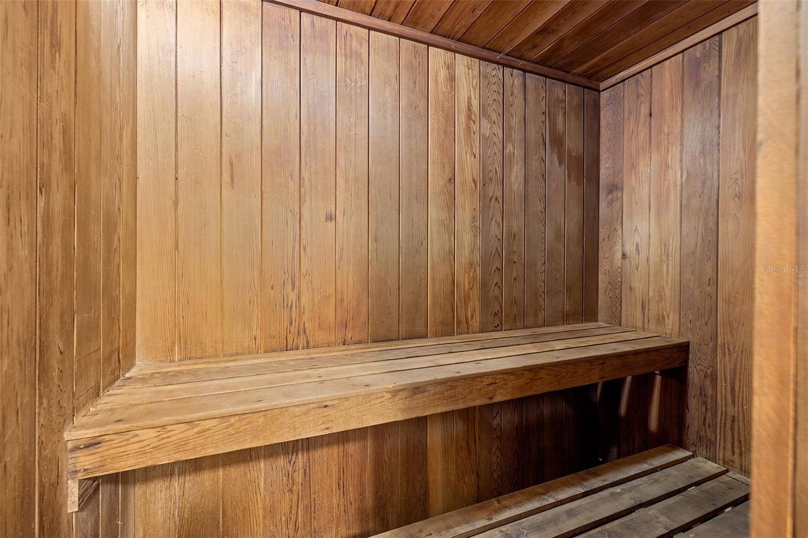 Inside of sauna