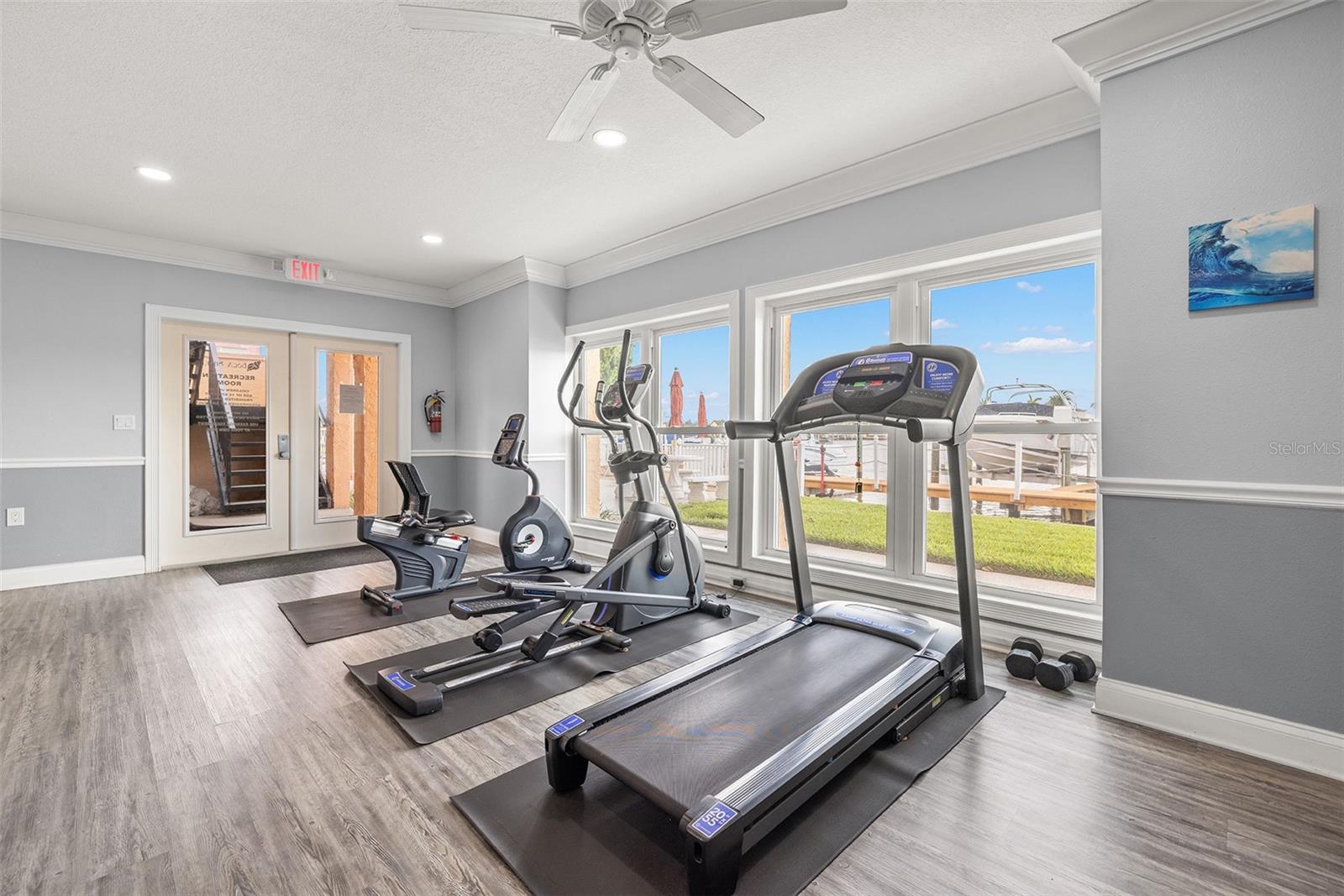 Cardio equipment at the clubhouse