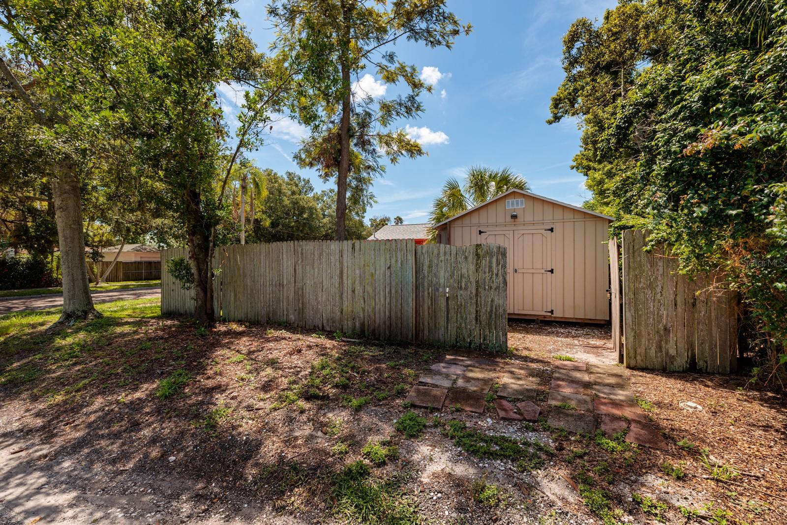 Shed on alley in back of house.