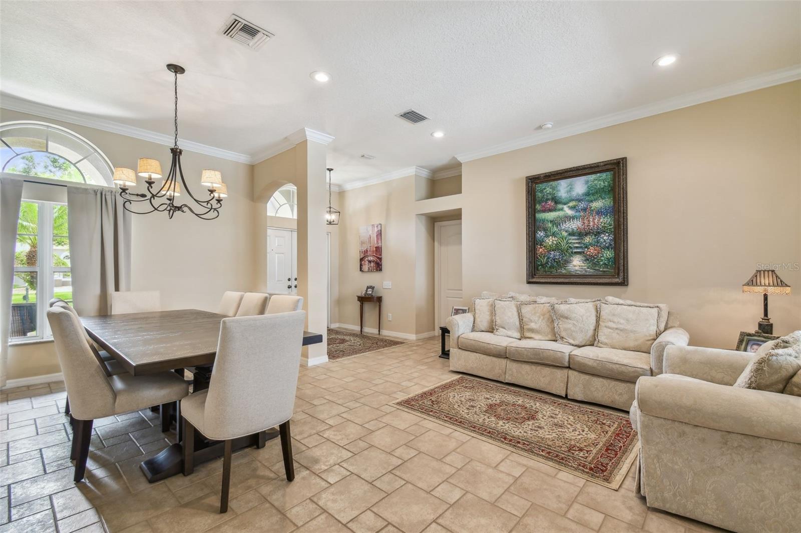 Dining Room & Family Room Combo in the front of the house