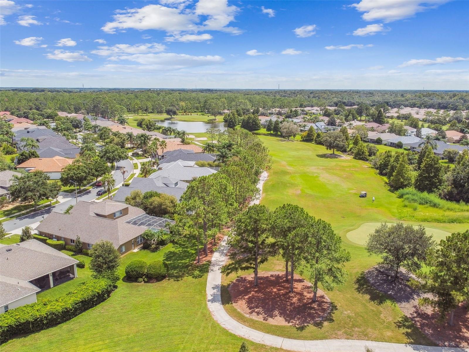 Aerial View of home on 16th Hole