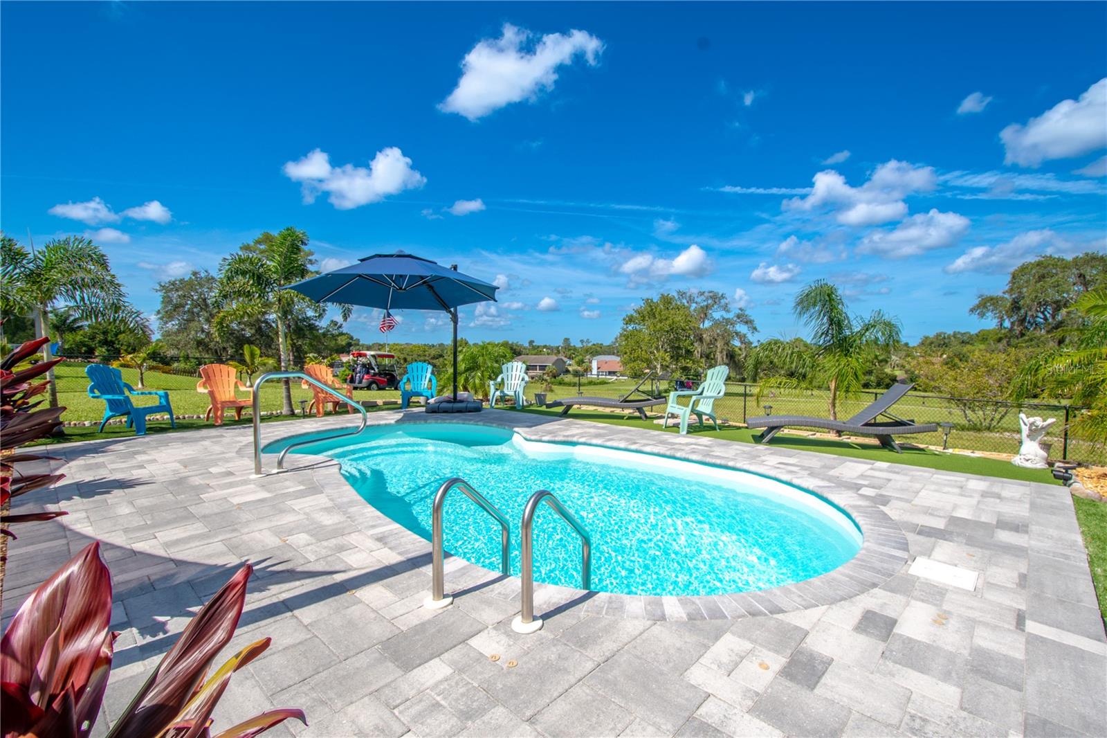 The pool area is like having your own private resort.