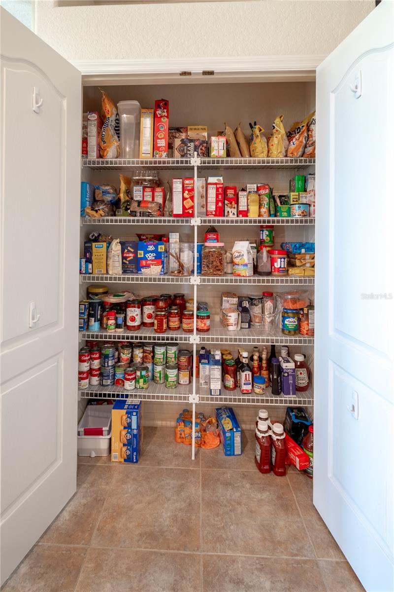 The kitchen features a large closet pantry.