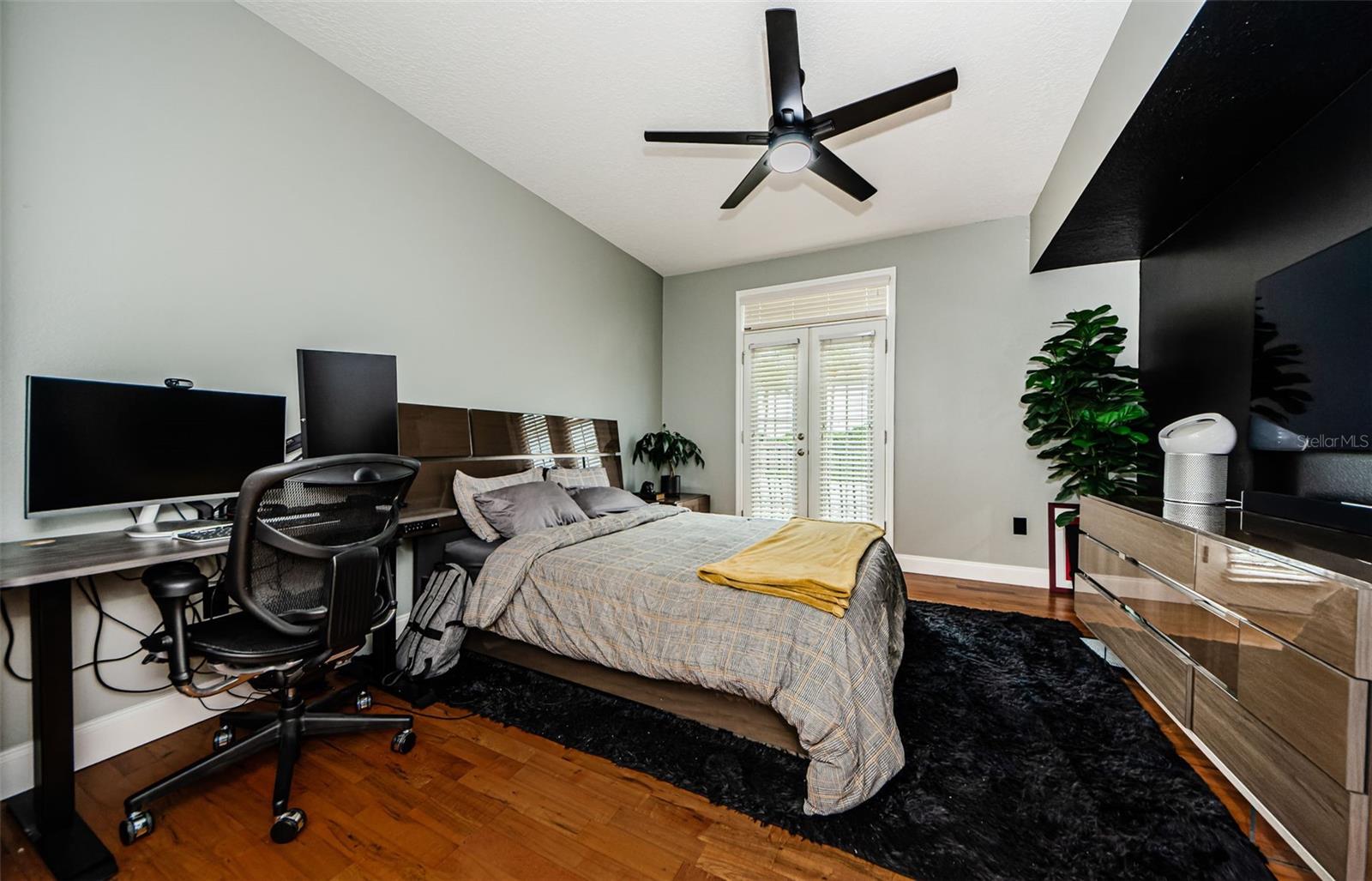 Bedroom, with French doors & a Juliet balcony