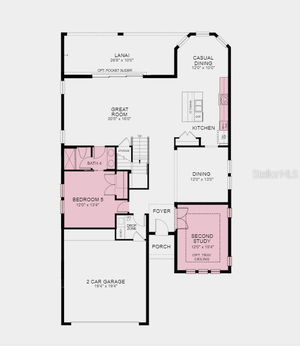 Structural options added include: first floor guest suite with full bath, gourmet kitchen, outdoor kitchen rough-in, tub and shower in owner's bath.