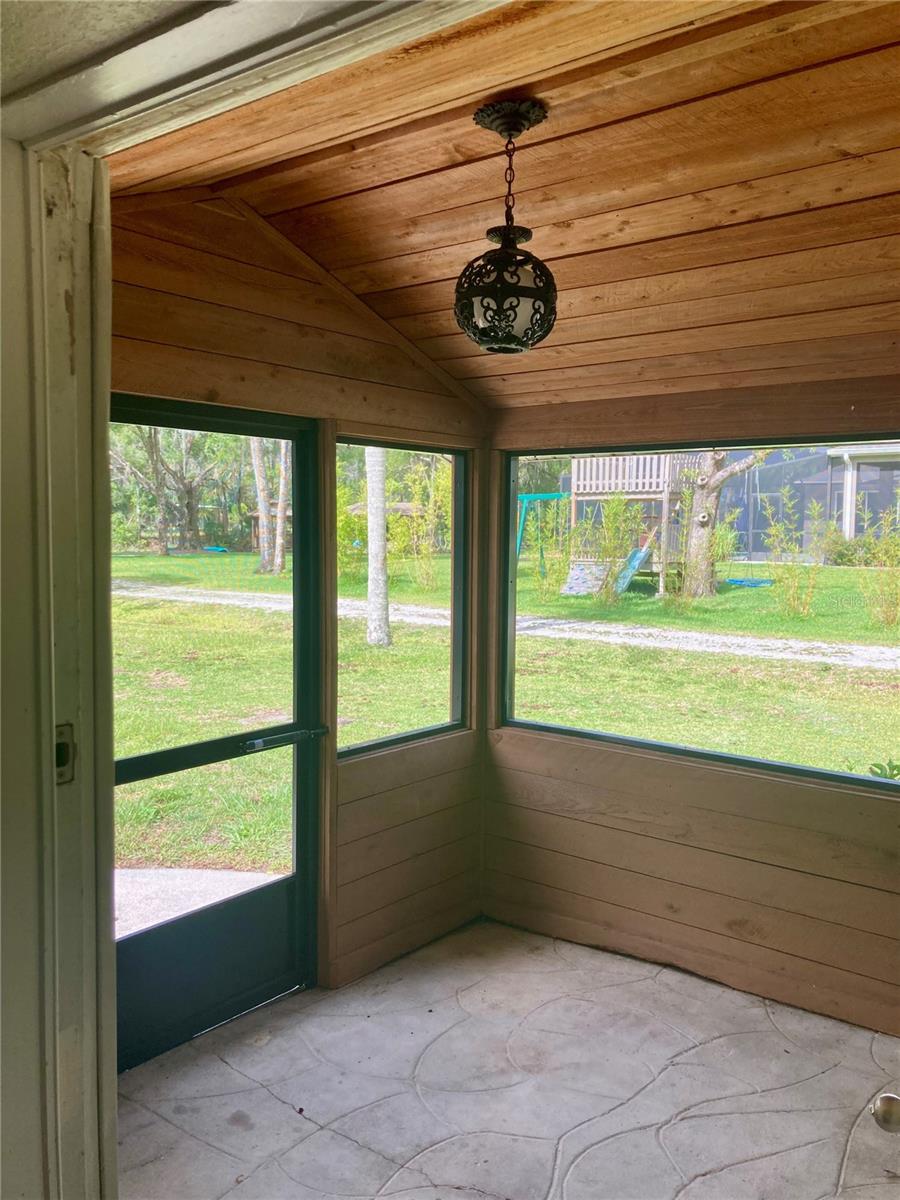 Small porch off laundry room