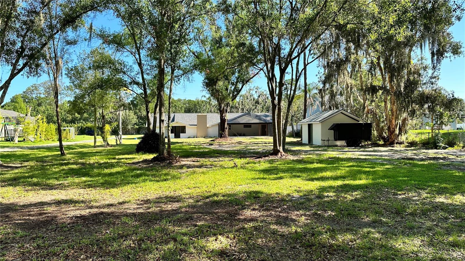 View from the back of property looking back at the home