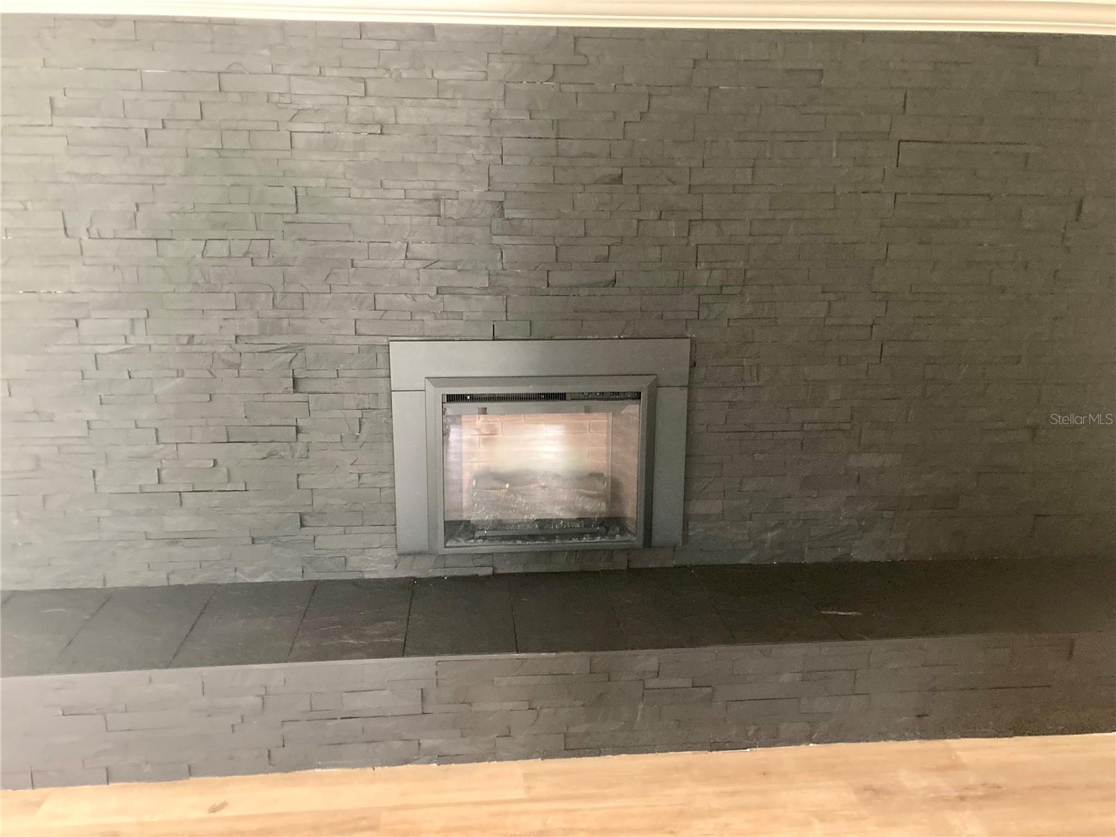 Fireplace in family room