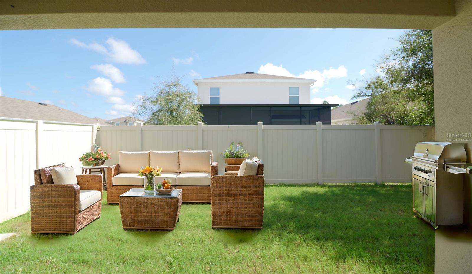 Backyard - virtually staged