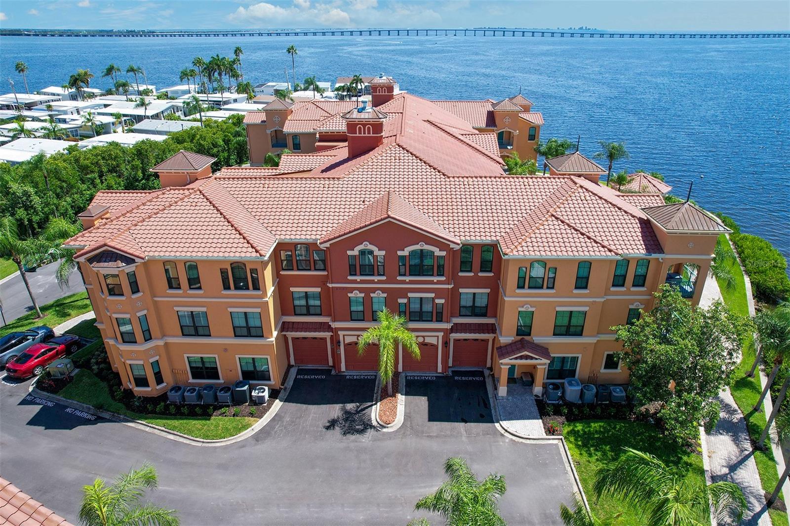 Aerial view of Building 13 side view area and driveway