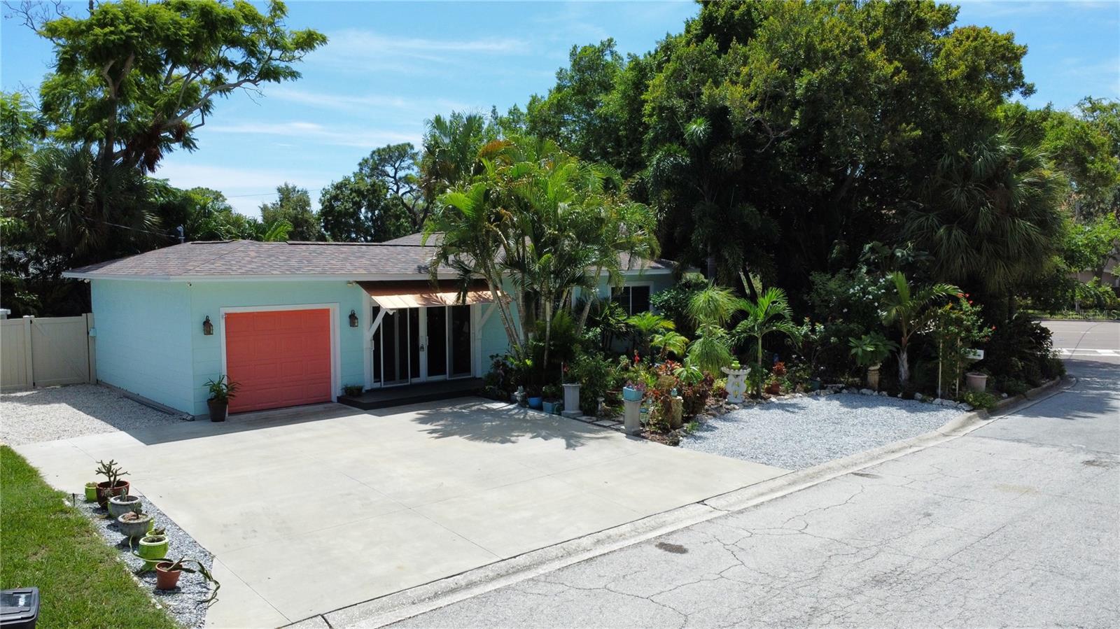 Front Side/ Garage Tangerine Entrance