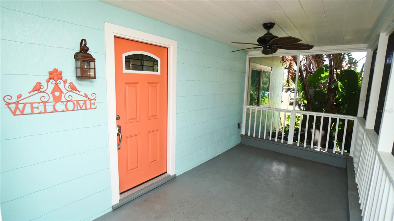 Inside front porch