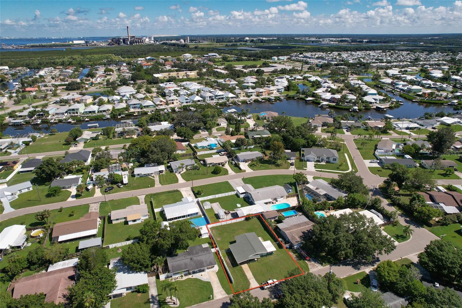 Ariel view of home