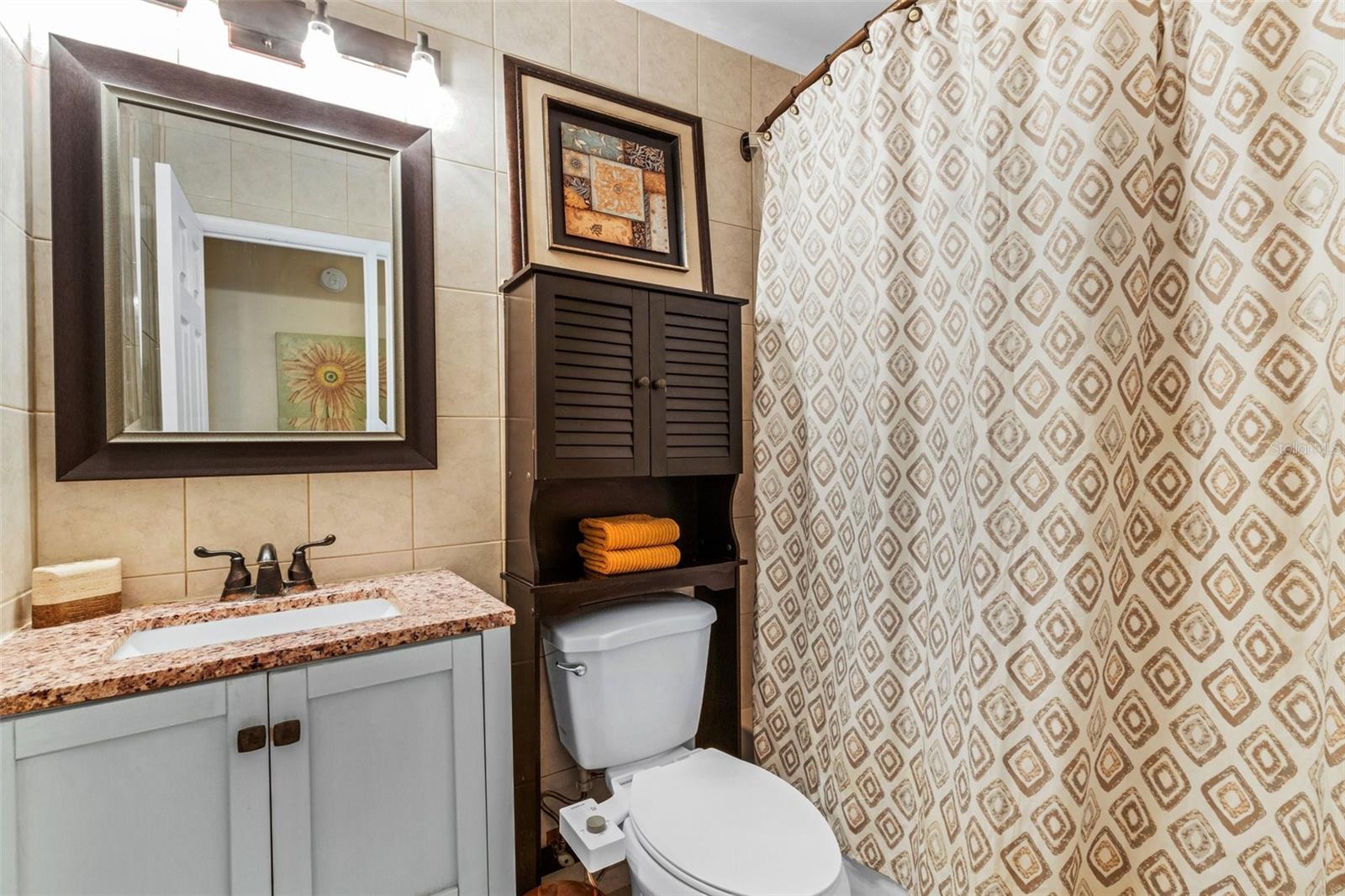 Bath with tub and shower combo!