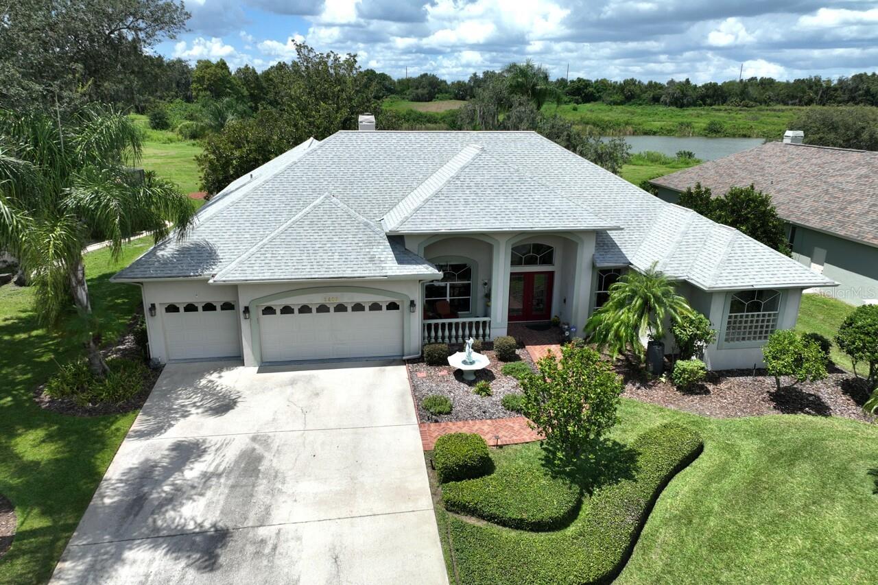 Manicured lawn and lovely Front aerial view!