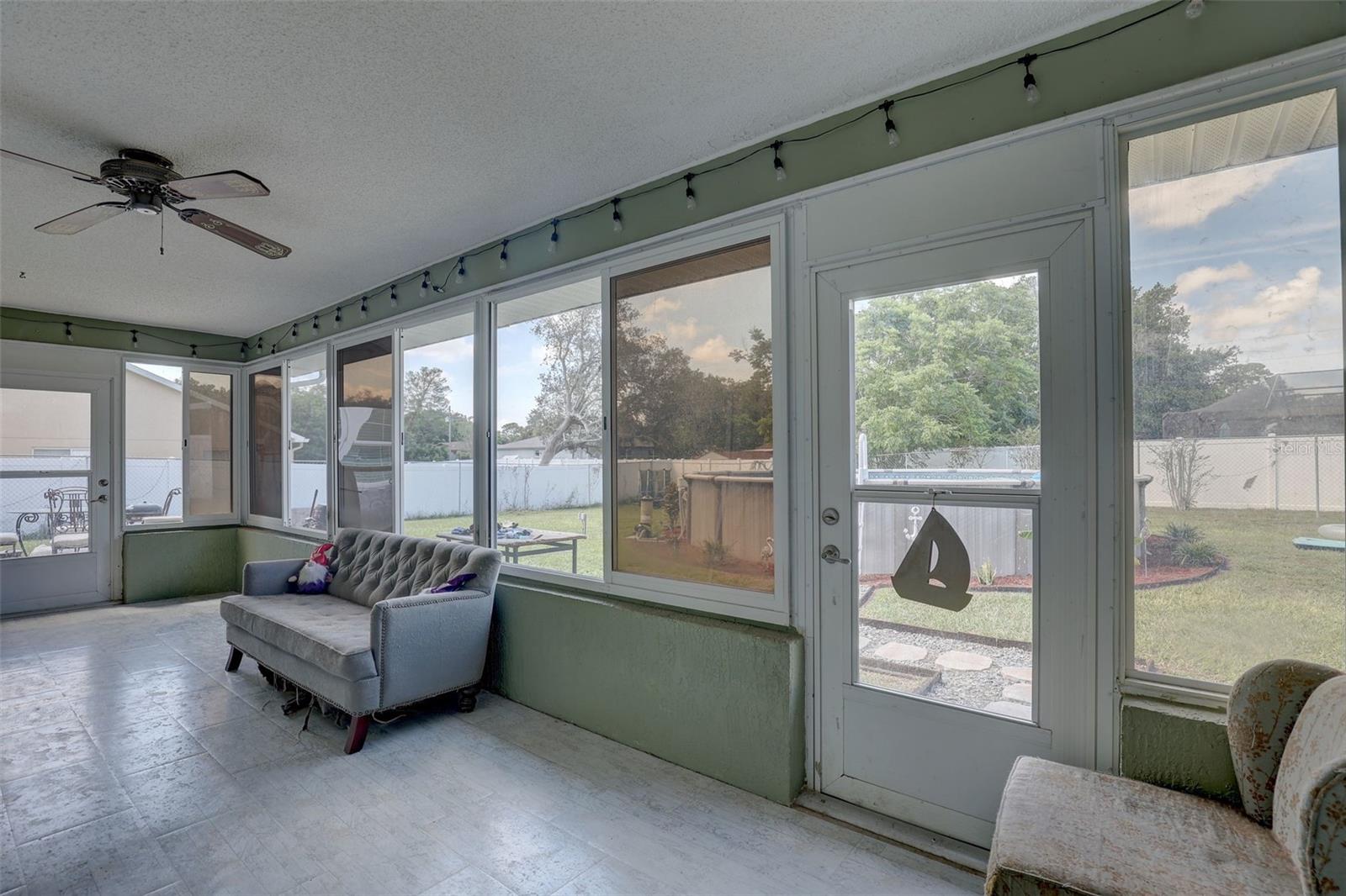 Enclosed Porch View from Great Room