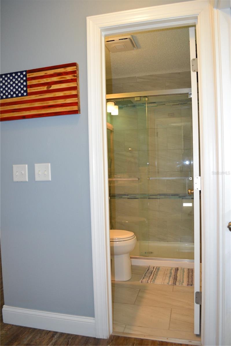 Guest bathroom off kitchen