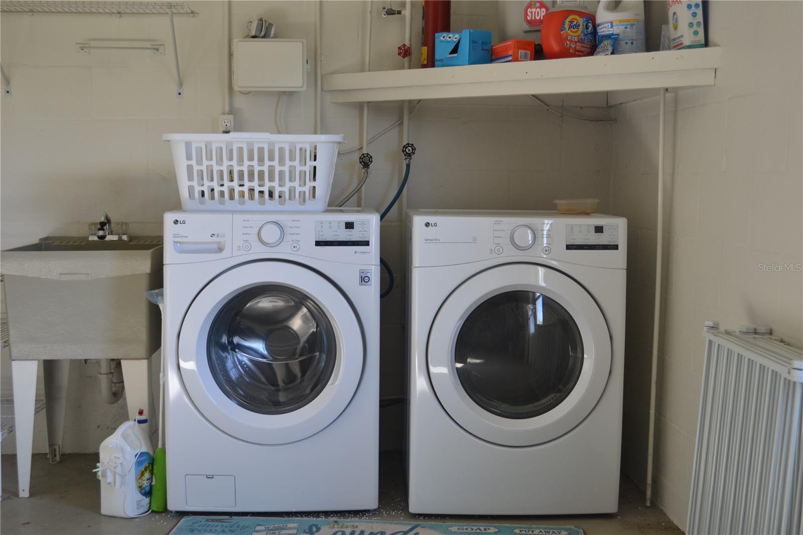 Included washer and dryer