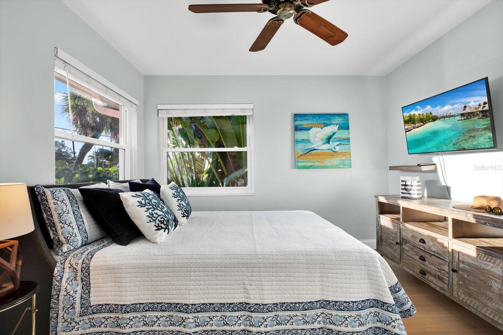 Secondary bedroom receives lots of natural Florida sunlight