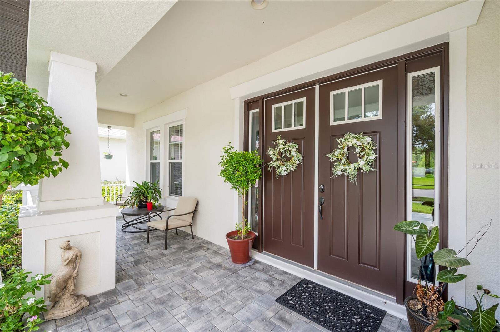 Front door and porch