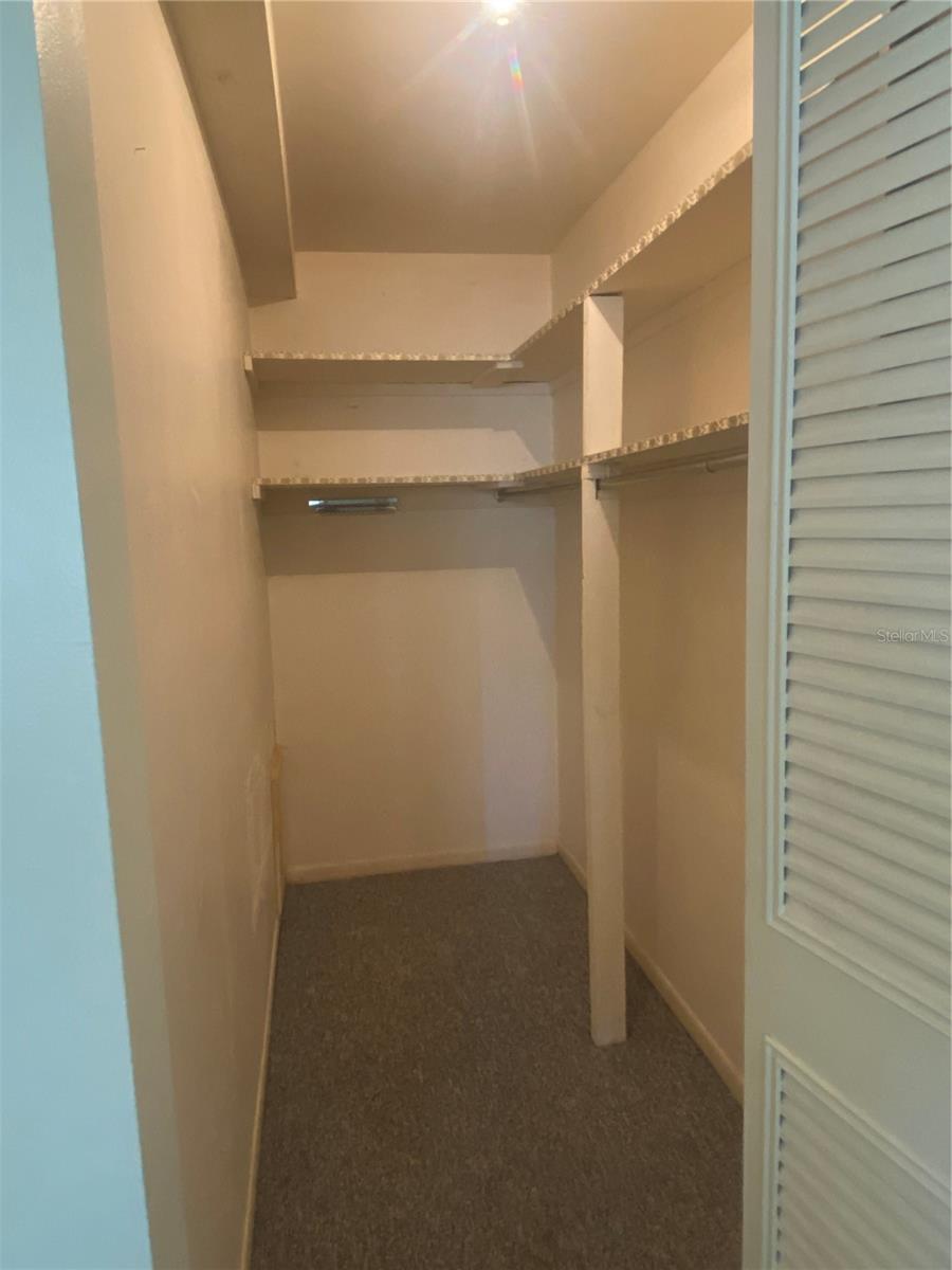 Walk-in closet in bedroom