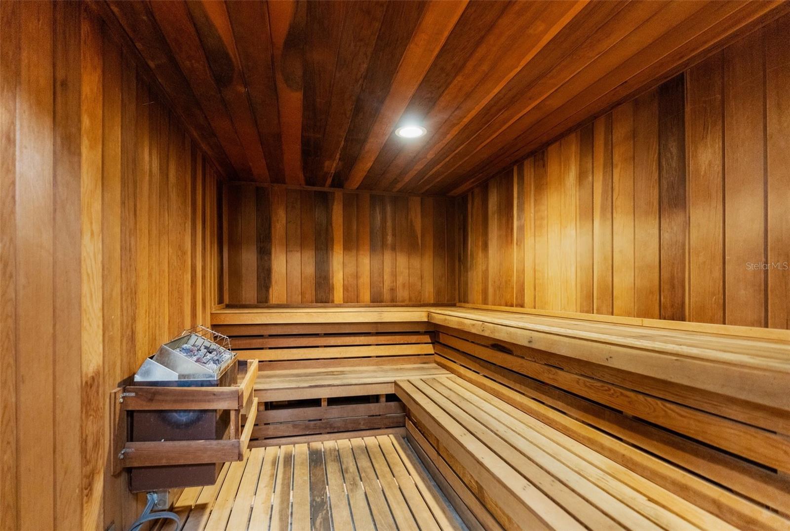 Sauna in building