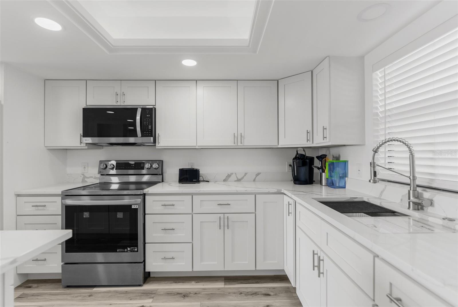 Newly remodeled kitchen with Quartz Countertops