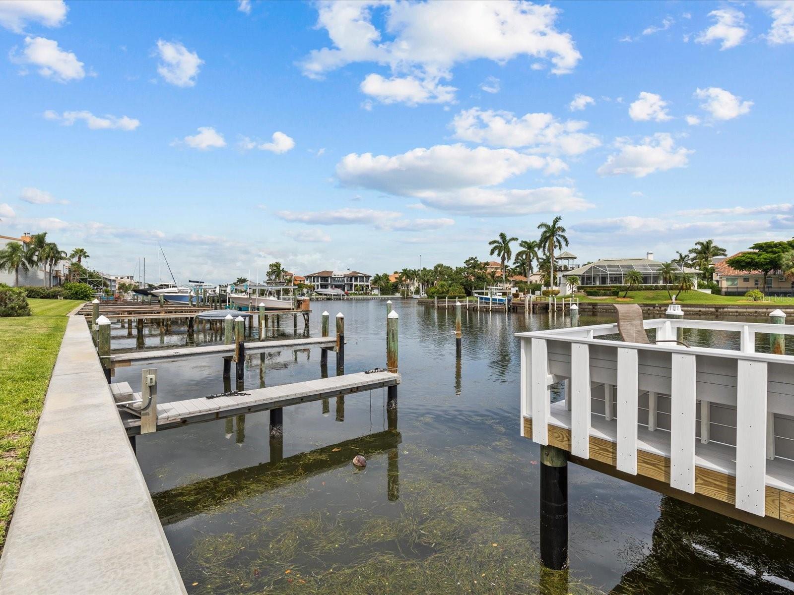 View looking left of the dock.