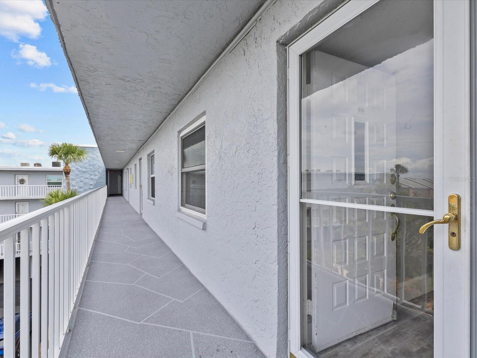 Front Door and walkway to the condo.