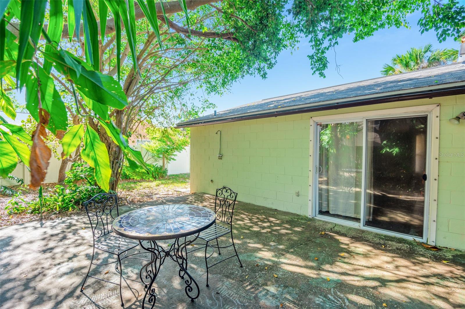 Back patio right off the home.