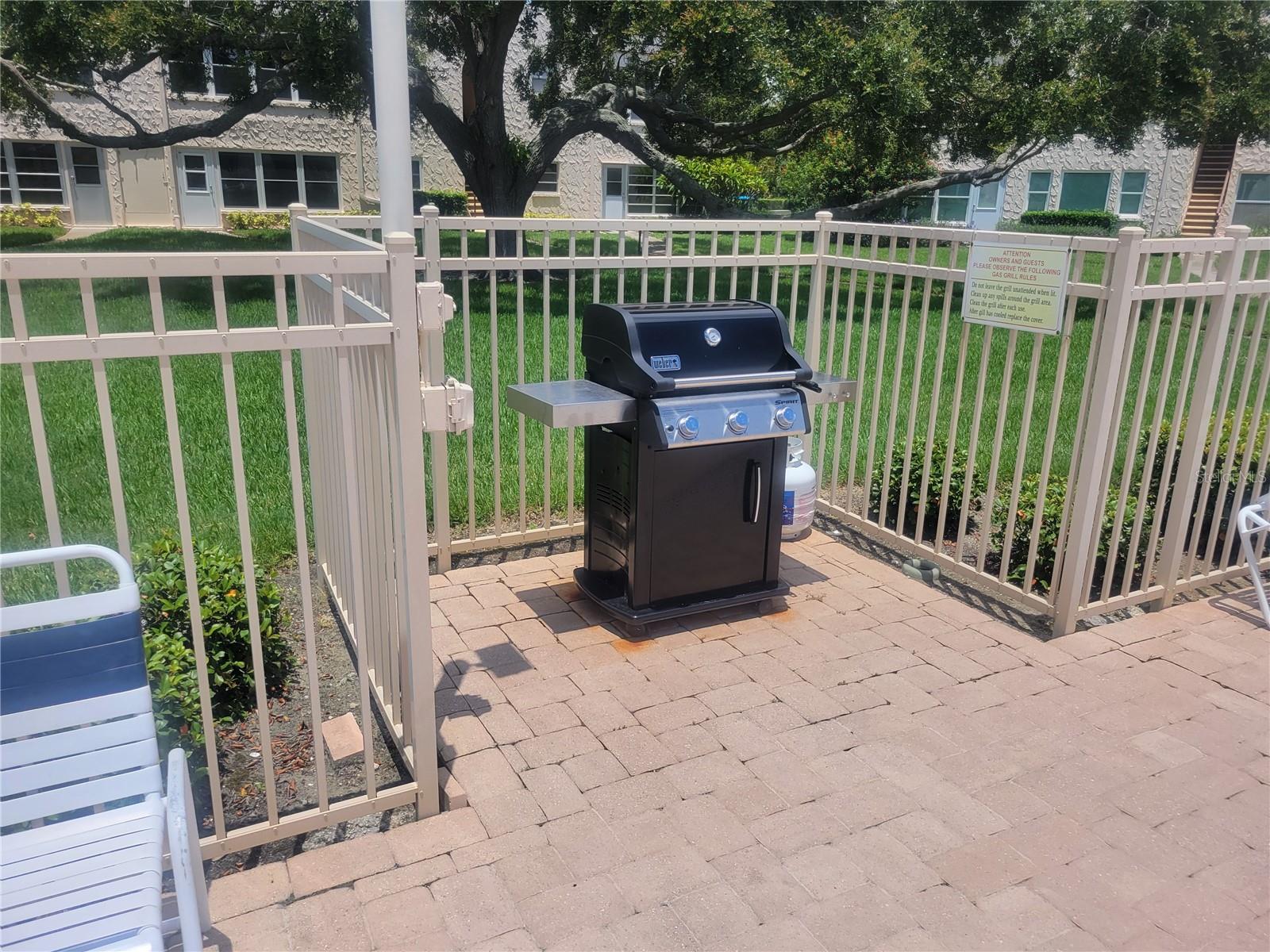 Grill on Pool Deck