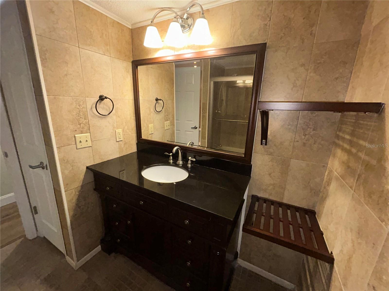 Marble top bathroom vanity