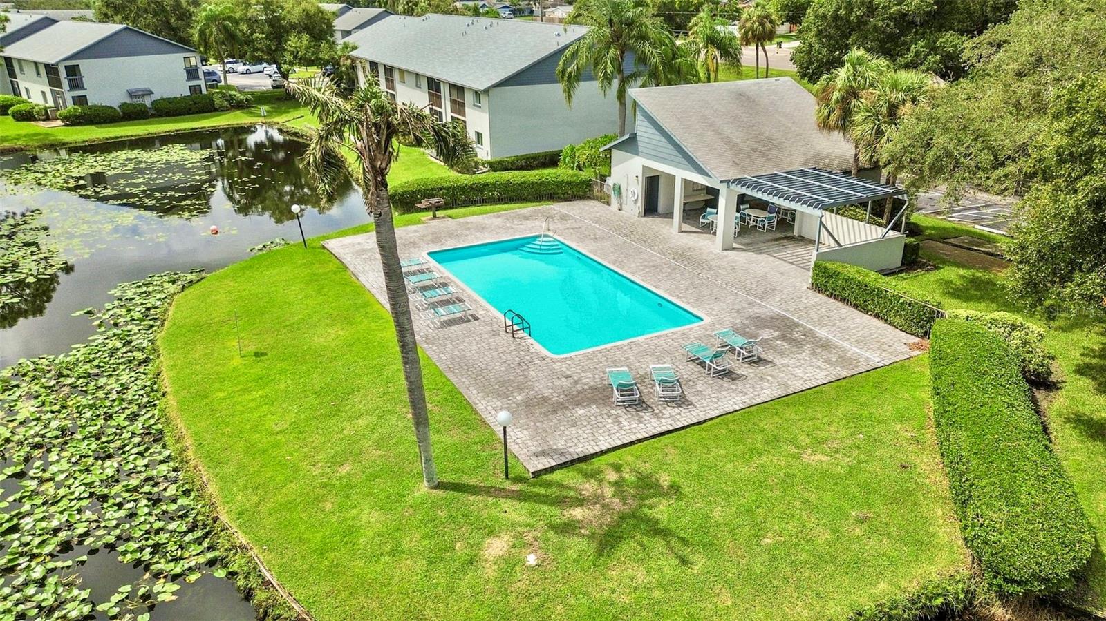 Plenty of poolside space to relax.