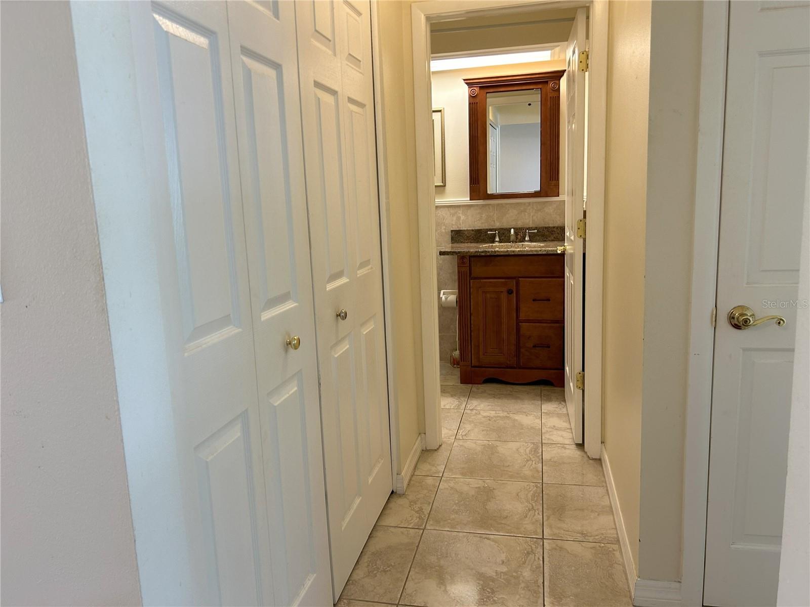 Laundry Closet Hall to Bathroom #2