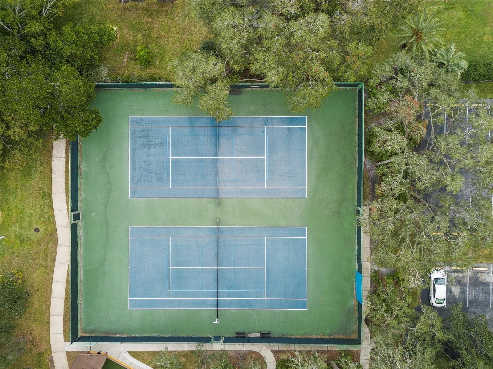 Timber Oaks Community Center Tennis Courts Arial