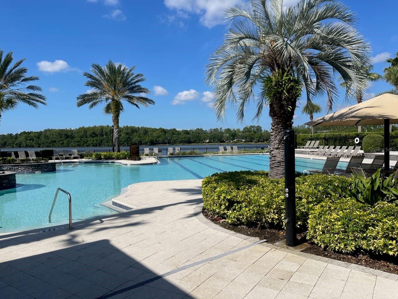 pool overlooking lake