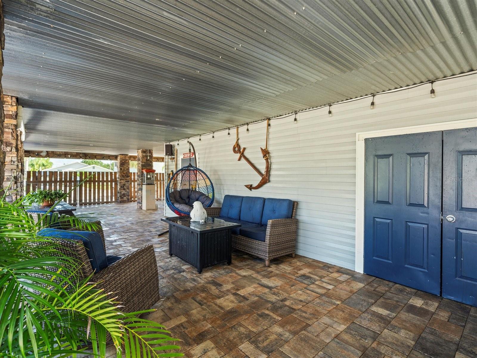 Lower Level patio and storage room