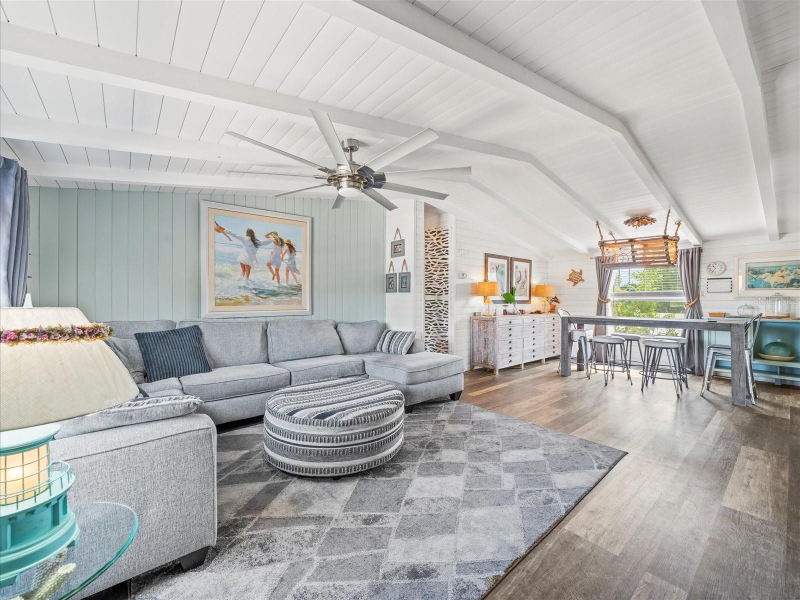 Living Room is open to Dining Area