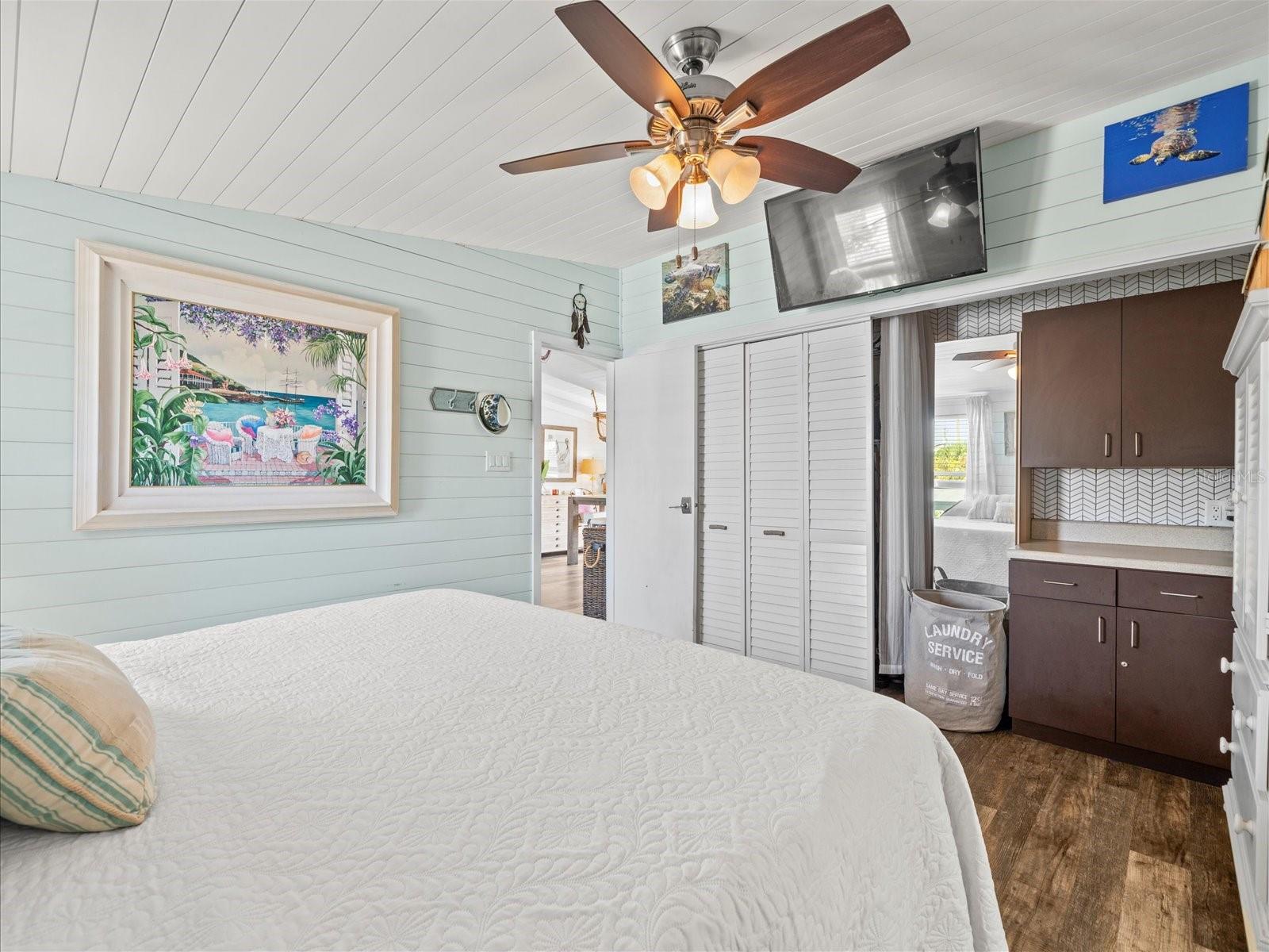 Master Bedroom - Built-in Closet, Vinyl Flooring, Ceiling Fan