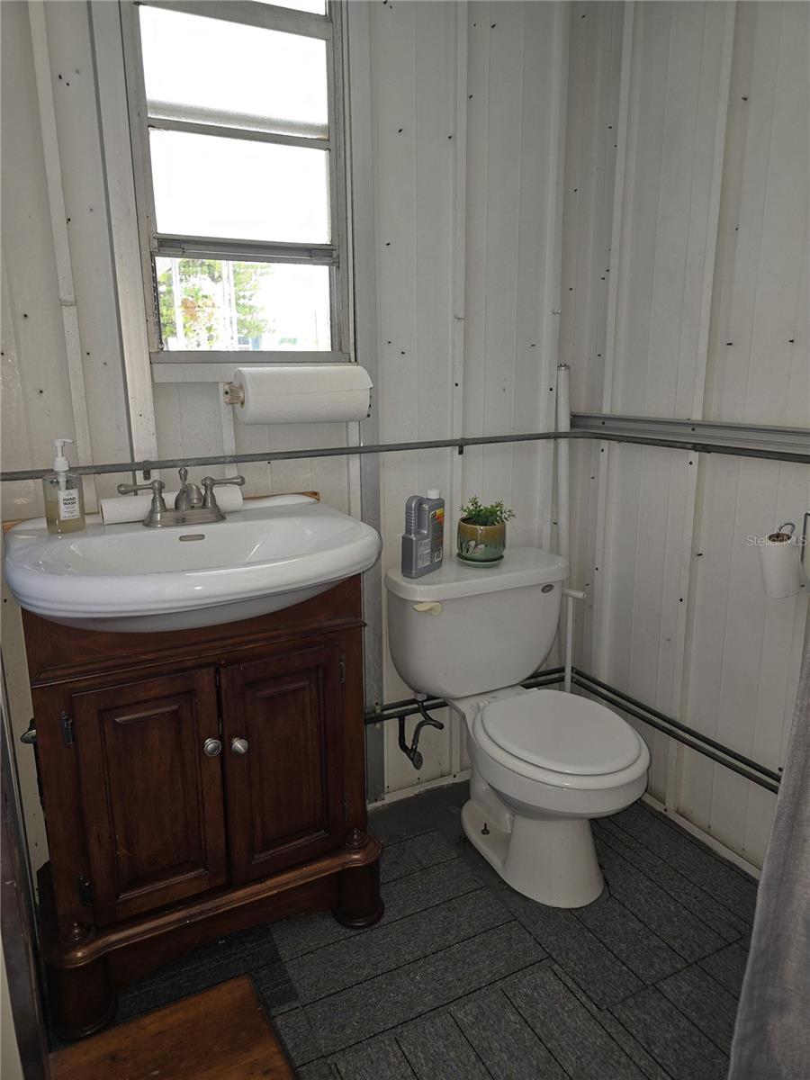 Half bath in laundry room