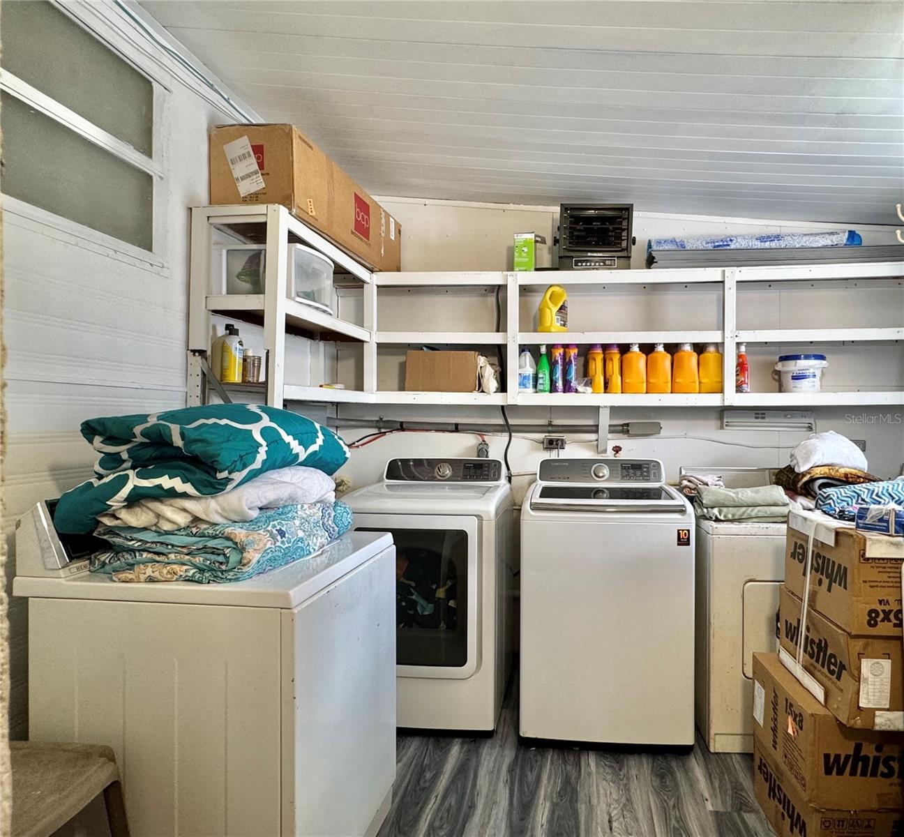 huge laundry room & bathroom combo