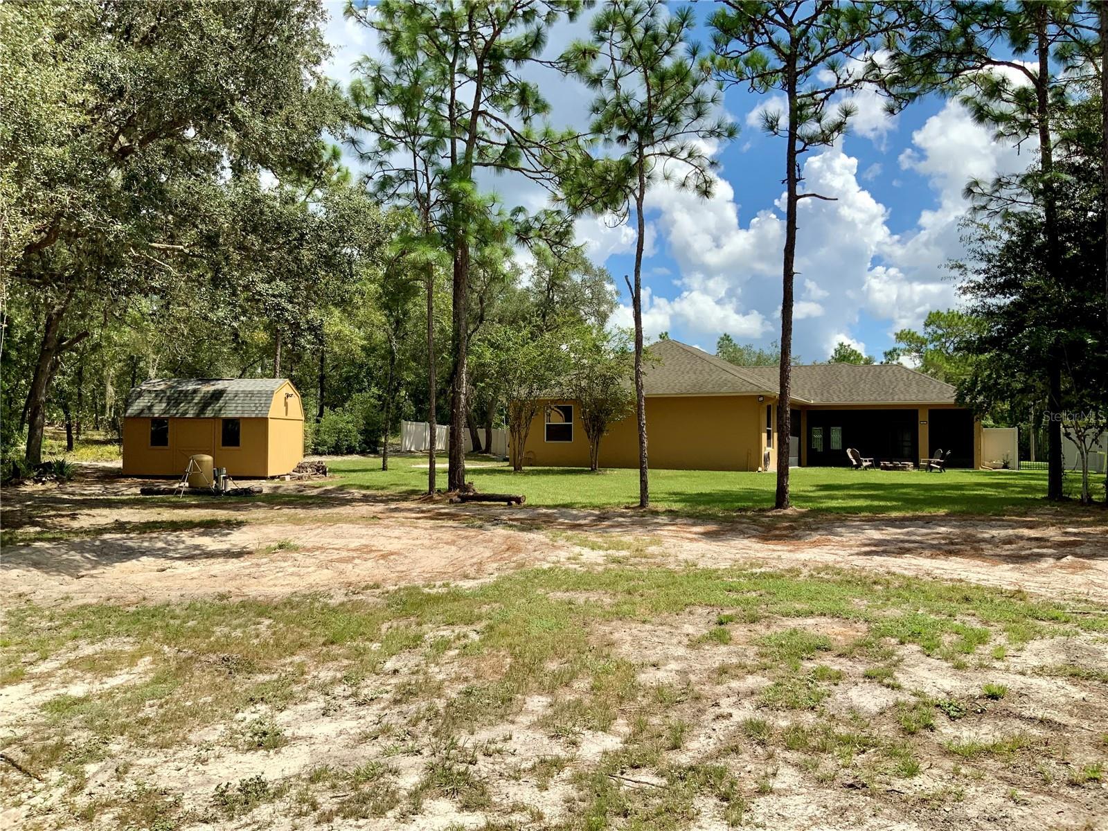 Rear yard and shed