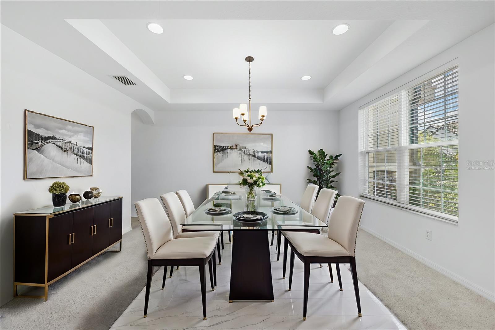 Virtually Staged Dining Room