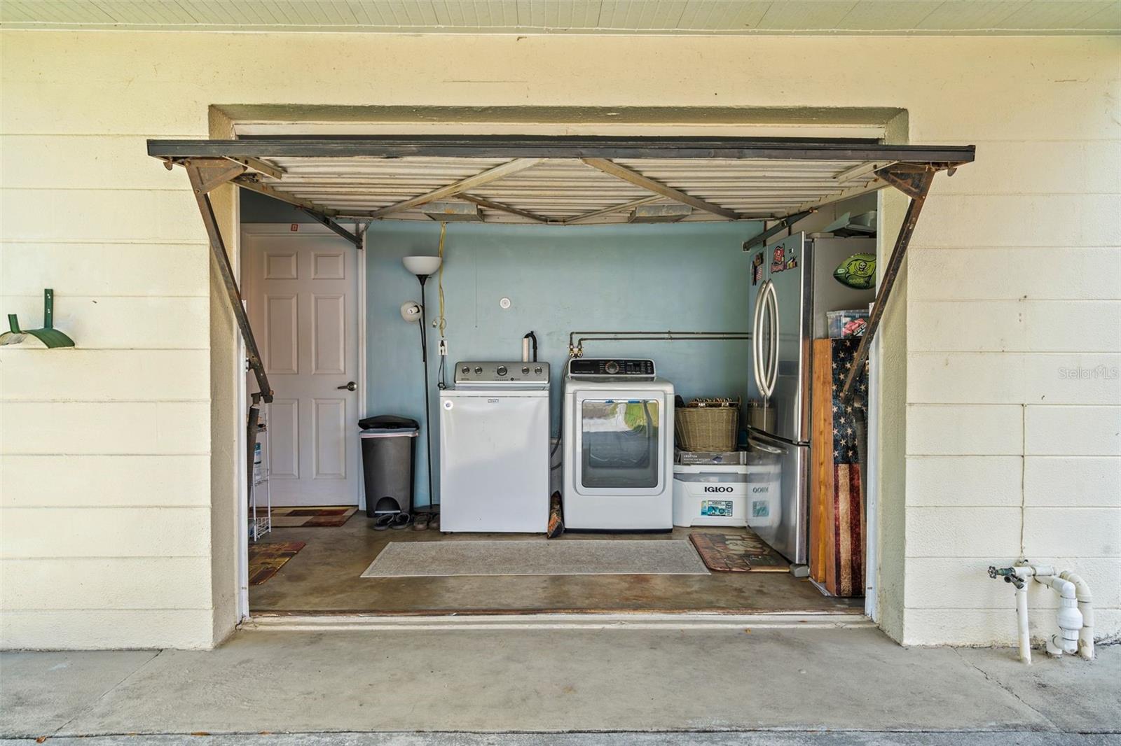 Partial garage space/storage/laundry area