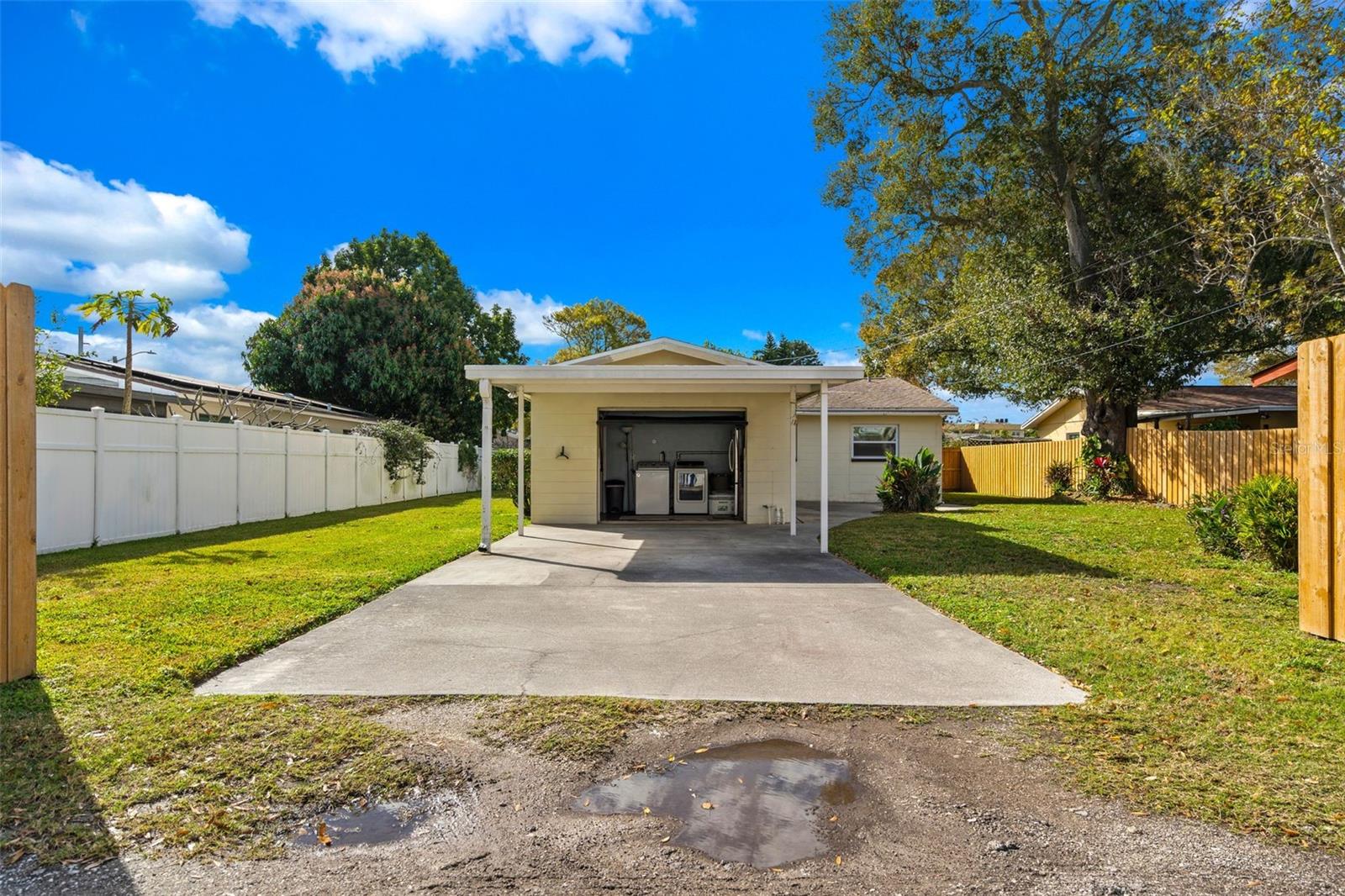 driveway from alley