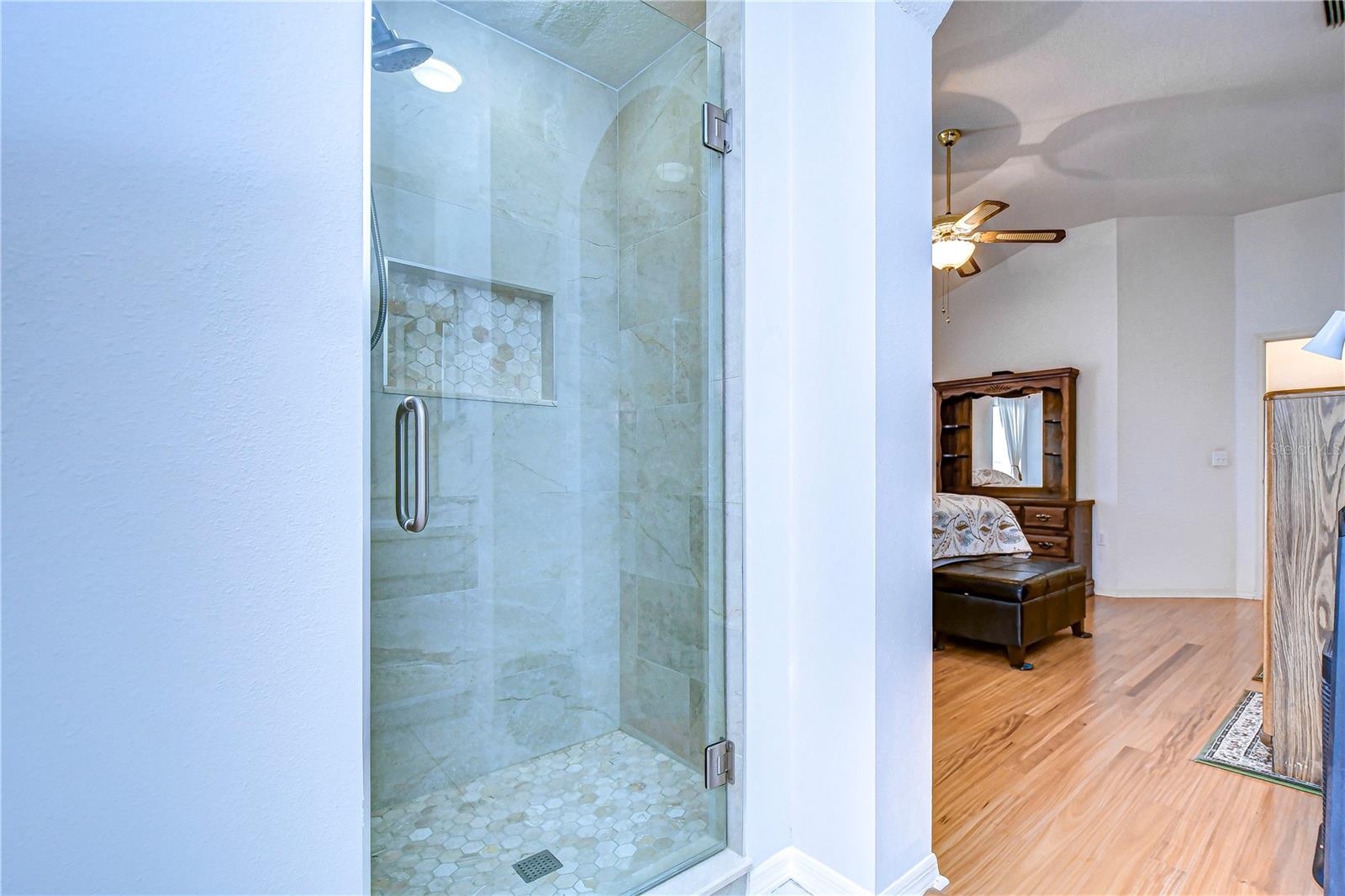 Updated walk-in shower!