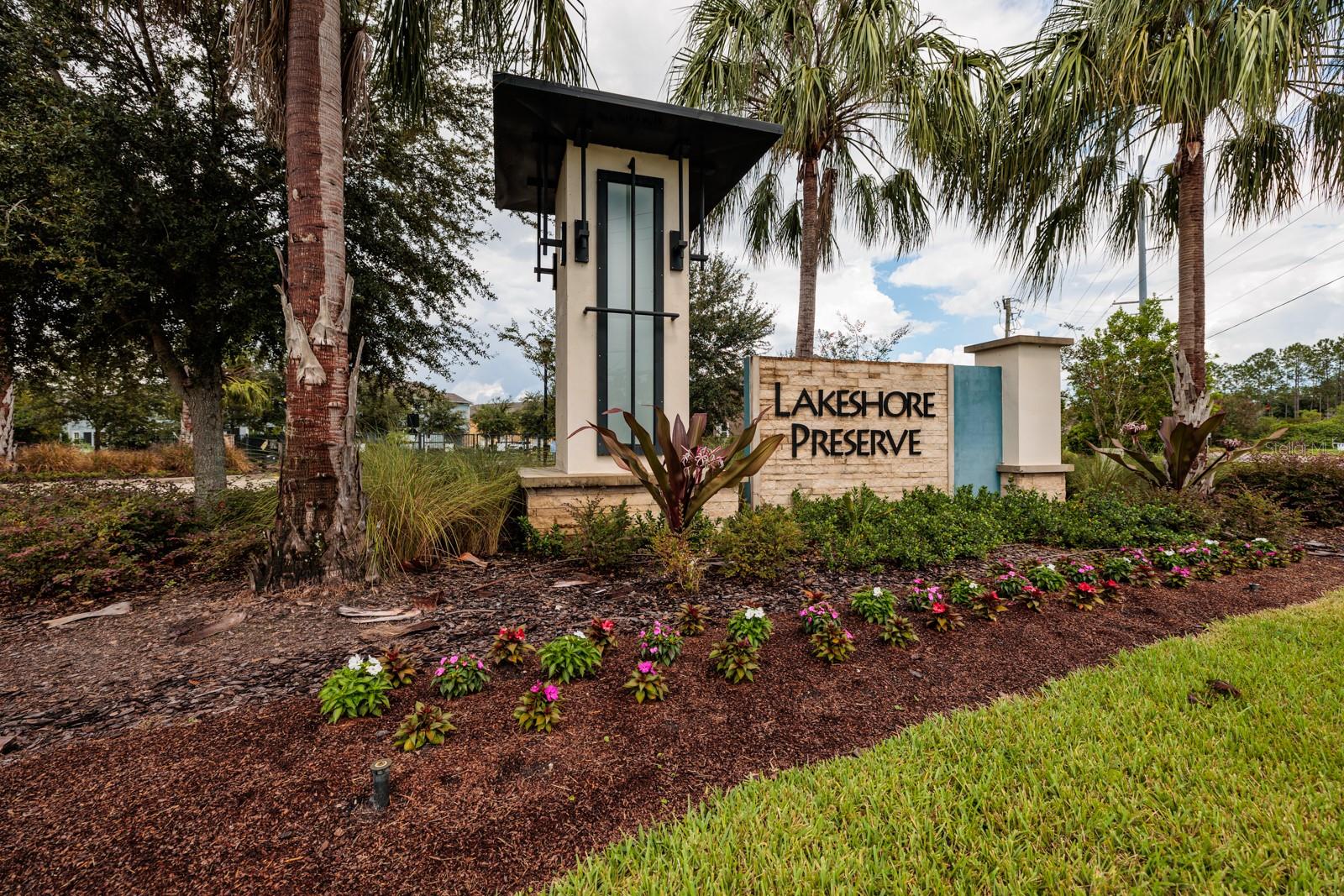 Lakeshore Preserve entrance.