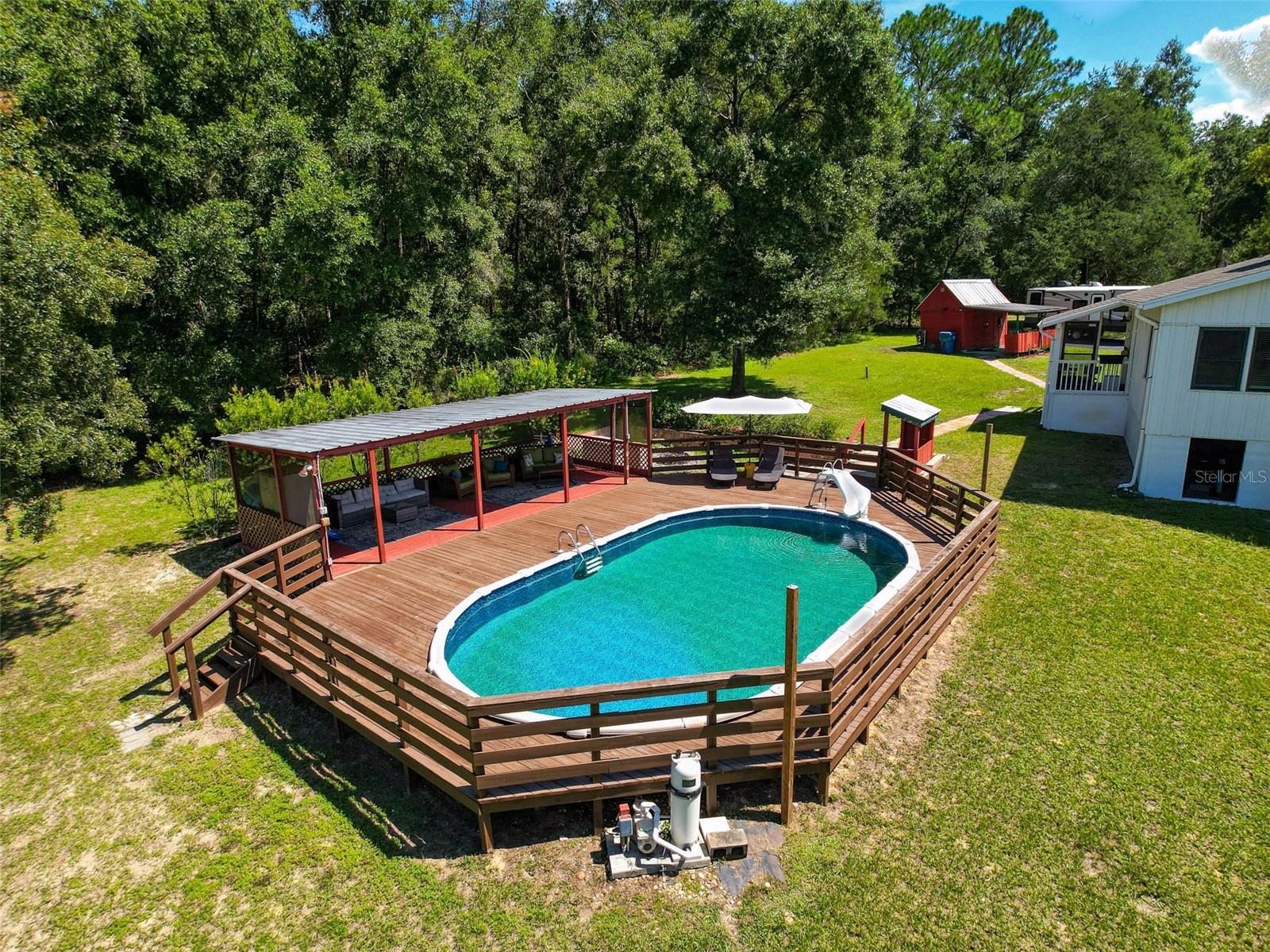 Aerial of pool